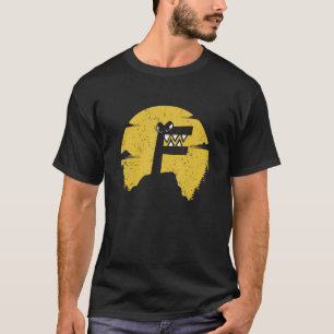 Alphabet-Legende F-Buchstaben-Jungs Retro-Sonnenun T-Shirt