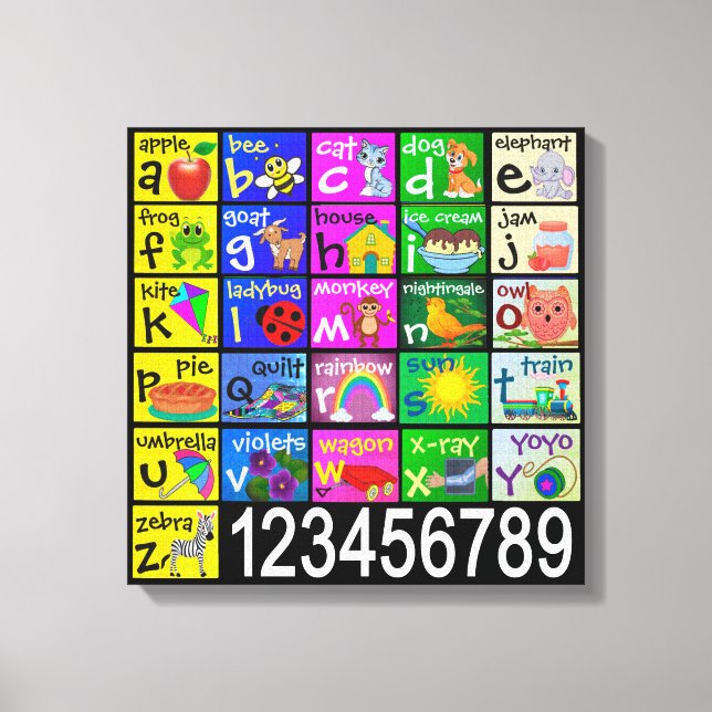 Alphabet Leinwanddruck (Vorderseite)