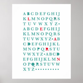 Alphabet lernen Letter Modern Typografy ABC Poster