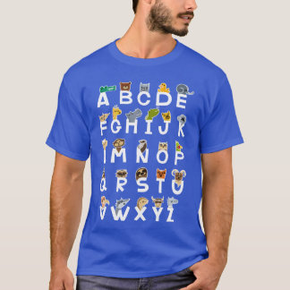 Alphabet-Lerntiere ABCs Familie T-Shirt