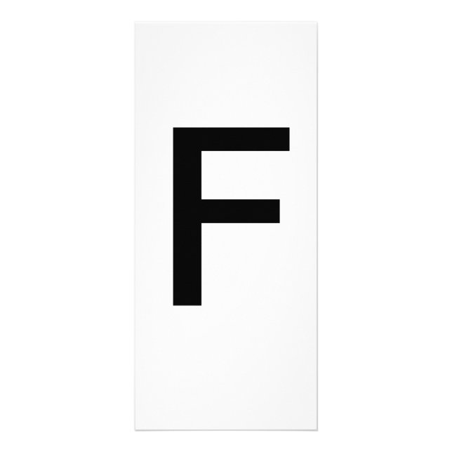 Alphabet Letter F Learning Bildung Card Werbekarte (Vorne)