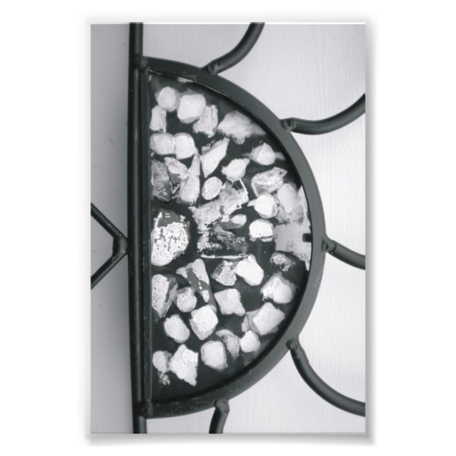 Alphabet Letter Fotografie D5 Schwarz/Weiß 4x6 (Vorne)