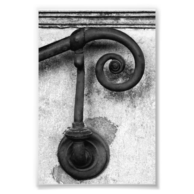 Alphabet Letter Fotografie P4 Schwarz und Weiß 4x6 (Vorne)