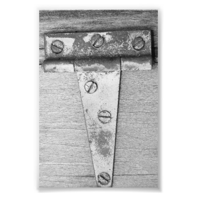 Alphabet Letter Fotografie T5 Schwarz und Weiß 4x6 (Vorne)