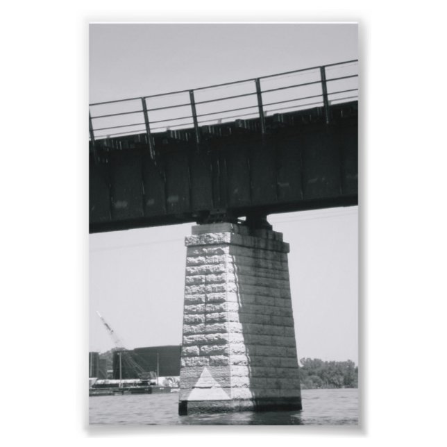 Alphabet Letter Fotografie T6 Schwarz und Weiß 4x6 (Vorne)