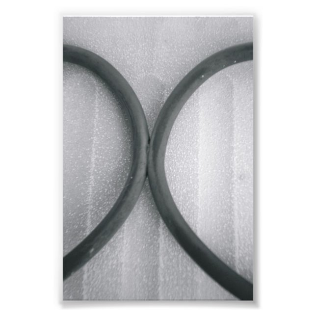 Alphabet Letter Fotografie X4 Schwarz und Weiß 4x6 (Vorne)