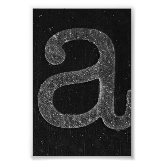 Alphabet Letter Fotografy A11 Black & White 4x6 Fotodruck (Vorne)