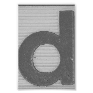 Alphabet Letter Fotografy D2 Black and White 4x6 Fotodruck