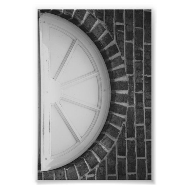 Alphabet Letter Fotografy D8 Schwarz und Weiß 4x6 Fotodruck (Vorne)