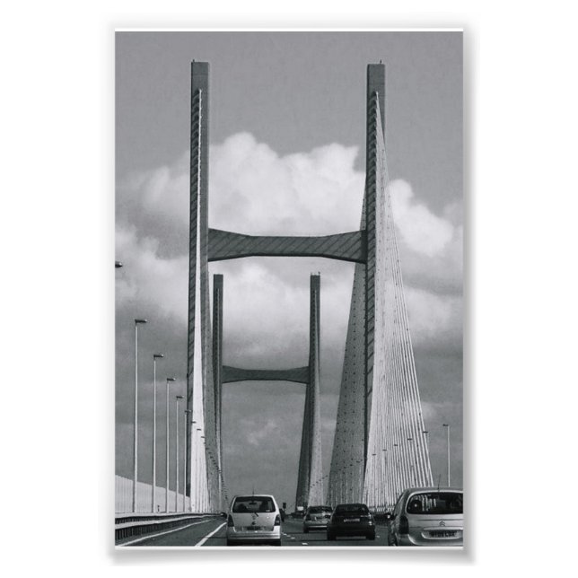 Alphabet Letter Fotografy H2 Black and White 4x6 Fotodruck (Vorne)