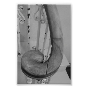 Alphabet Letter Fotografy J5 Black and White 4x6 Fotodruck