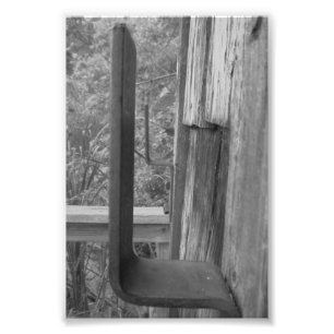 Alphabet Letter Fotografy L6 Schwarz und Weiß 4x6 Fotodruck