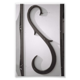 Alphabet Letter Fotografy S1 Black and White 4x6 Fotodruck