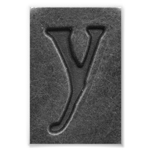 Alphabet Letter Fotografy Y6 Black and White 4x6 Fotodruck