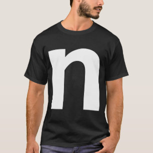 Alphabet Letter N kleiner Kleinbuchstaben Matching T-Shirt