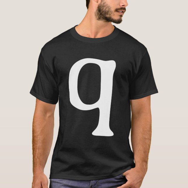 Alphabet Letter Q Q Halloween Carnival T-Shirt (Vorderseite)