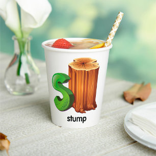 Alphabet Letter S'Espresso Kunst, Dichtung und Mus Pappbecher