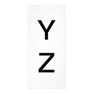 Alphabet Letter Y and Z Learning Bildung Card Werbekarte