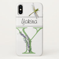 Alphabet Letter Y Lavender Eucalyptus Dragonfly
