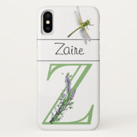 Alphabet Letter Z Lavender Eucalyptus Dragonfly