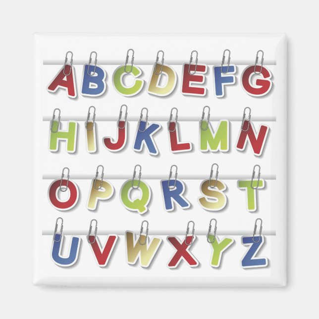 Alphabet Letters (4) Magnet (Vorne)