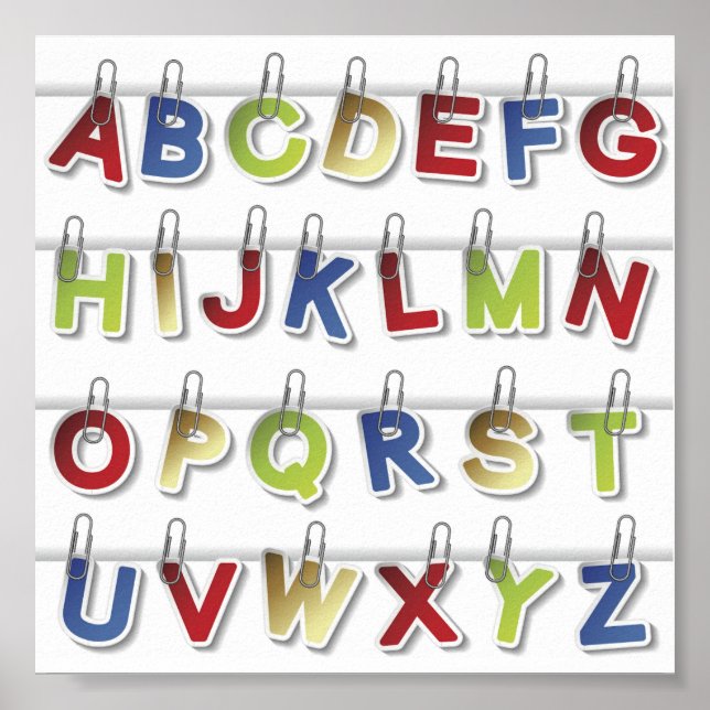Alphabet Letters (4) Poster (Vorne)