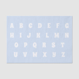 Alphabet Letters Abc Muster hellblau weiß Seidenpapier