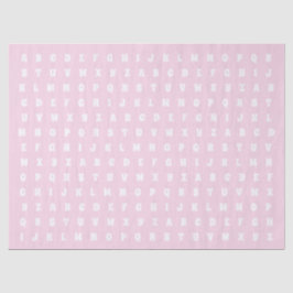 Alphabet Letters Abc Muster hellrosa weiße Geschen Seidenpapier