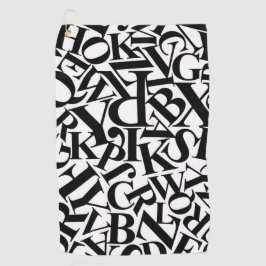 Alphabet Letters Golfhandtuch