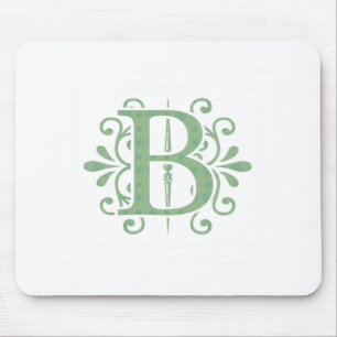 Alphabet letters - letter B - white Mousepad