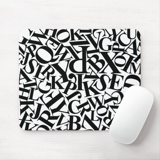 Alphabet Letters Mousepad (Mit Mouse)
