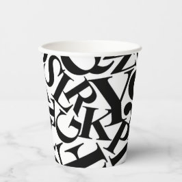 Alphabet Letters Pappbecher