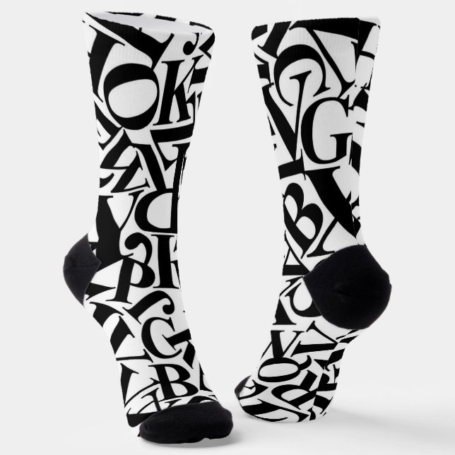 Alphabet Letters Socken (Gewinkelt)