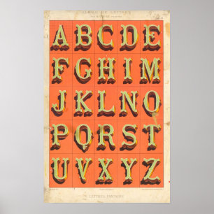 Alphabet (Lettres fantaisie) Poster