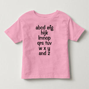Alphabet-Lied Kleinkind Mädchen T-Shirt