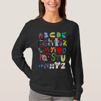 Alphabet Lore A-Z I Love You Letter for kids Boys  T-Shirt