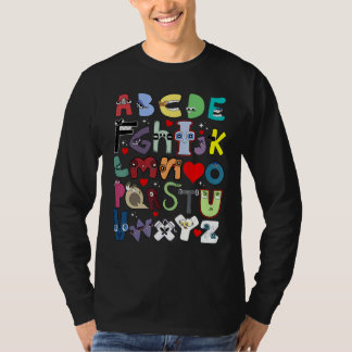 Alphabet Lore A-Z I Love You Letter for kids Boys  T-Shirt