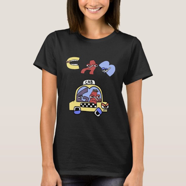 Alphabet Lore Cab Kostüme für Jungen, die Lernerfa T-Shirt (Vorderseite)