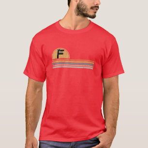 Alphabet Lore F Letter Boys Retro Sunset Mountain T-Shirt