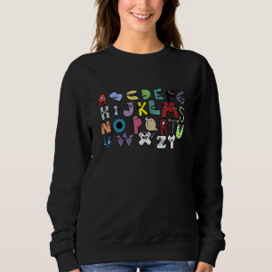Alphabet Lore-Kostüm für Jungen - Matches Lernen 2 Sweatshirt