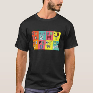 Alphabet Lore-Kostüm für Jungen - Matches Lernen 2 T-Shirt
