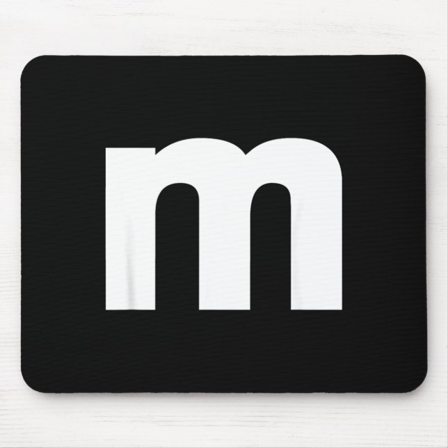 Alphabet M Großbuchstaben und Zahlen Mousepad (Vorne)