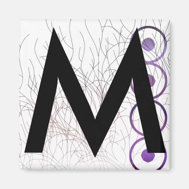 Alphabet-Magnete: m Magnet (Vorne)