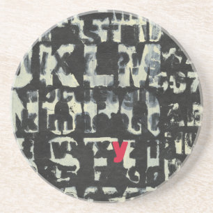 Alphabet-Malerei vom Normannen Wyatt Getränkeuntersetzer