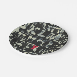 Alphabet-Malerei vom Normannen Wyatt Pappteller