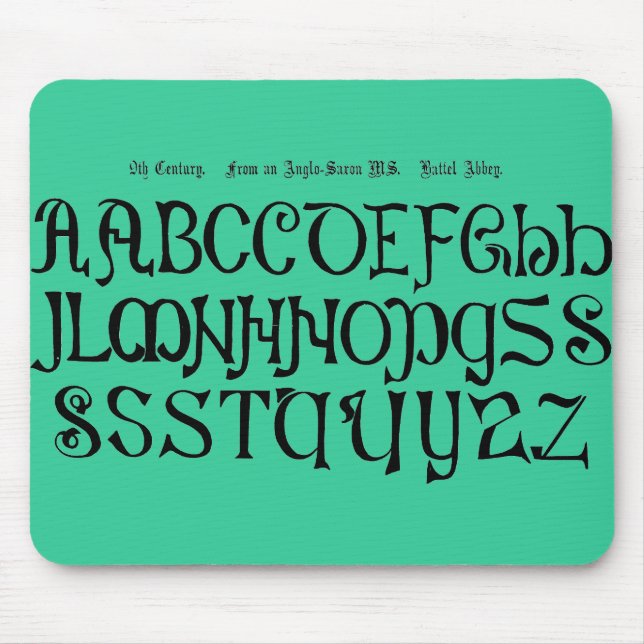 Alphabet Maus Pad Mousepad (Vorne)
