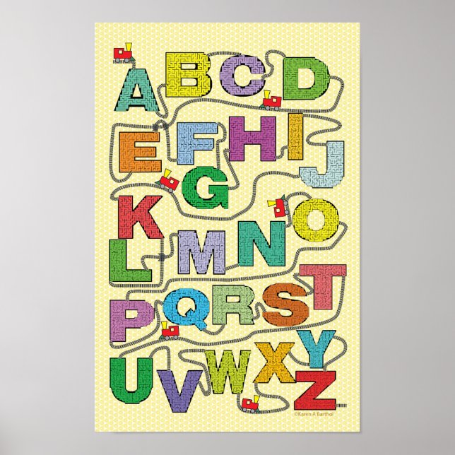 Alphabet Maze Train Poster (Vorne)