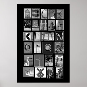 Alphabet mit Bildbuchstaben Poster