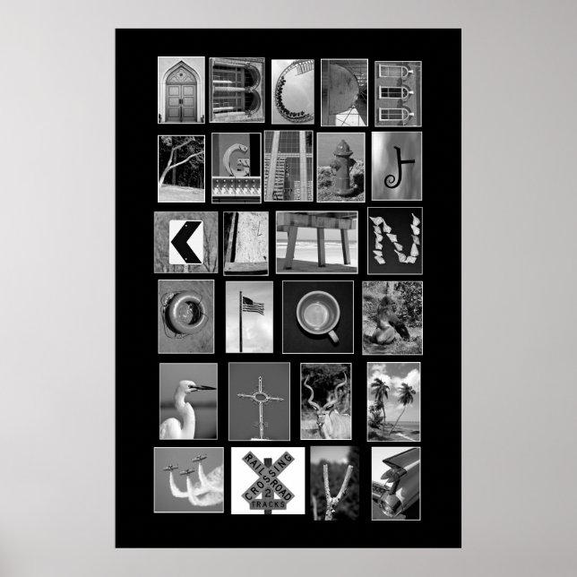 Alphabet mit Bildbuchstaben Poster (Vorne)