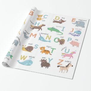 Alphabet mit Packpapier für Tiere